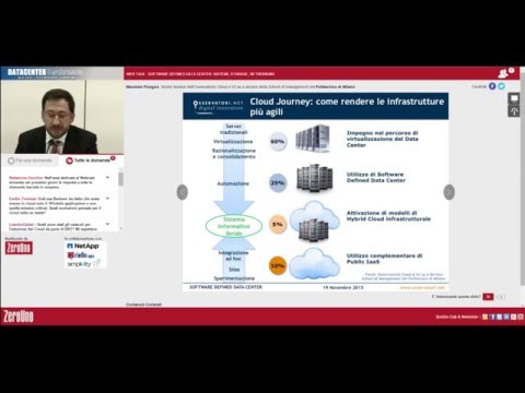 Web Talk ZeroUno: Software Defined Data Center - Sistemi, Storage, Networking