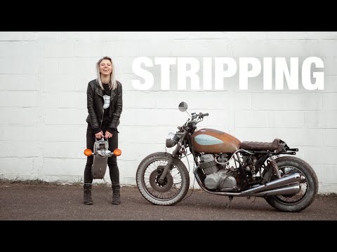 BUILDING MY FIRST MOTORCYCLE / STRIPPING -  EP 2 / HONDA CB750 / Custom Series by TOMBOY A BIT