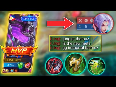 JUNGLER THAMUZ BEST BUILD AND EMBLEM IS HERE | BUFFED THAMUZ BEST BUILD 2022 - MLBB