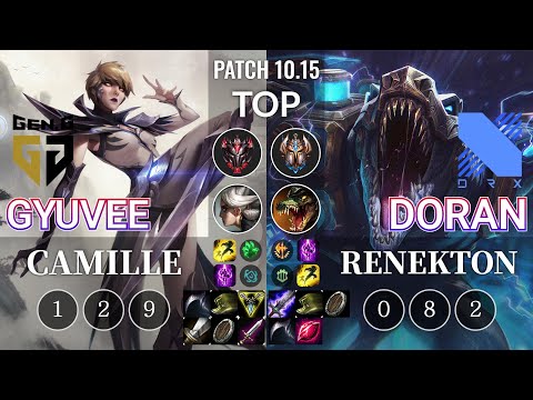 GEN gyuvee Camille vs DRX Doran Renekton Top - KR Patch 10.15