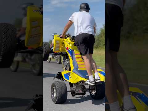 The Suzuki LTZ 400 is one of the best quads. New York track day and wheelie competition 2024.