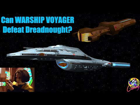Warship Voyager VS Cardassian Dreadnought -  Star Trek Ship Battles - Bridge Commander