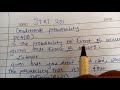 Conditional Probability STAT 201