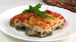 Куриное филе с баклажанами помидорами и сыром в духовке рецепт