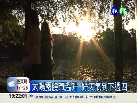 再晴朗四天! 下週五冷氣團報到