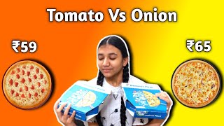 Cheapest Domino's Pizza Review | Domino's Tomato VS Onion Pizza Comparison | Try Everything