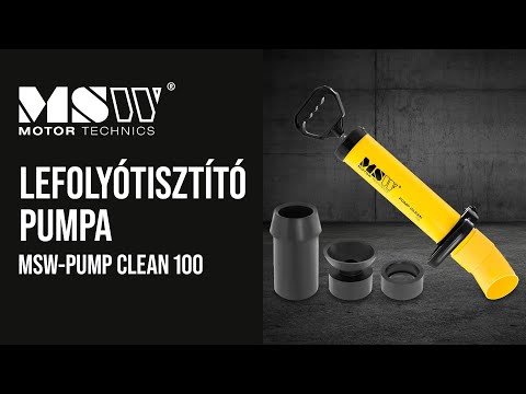 Videó - Lefolyótisztító pumpa - 100 mm belső átmérő