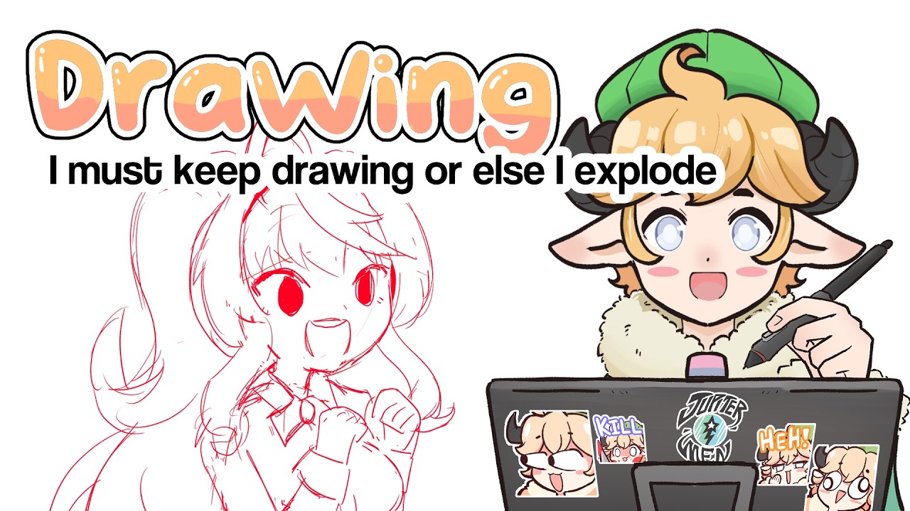 【Drawing】Body tired from gardening so its time to tired my brain