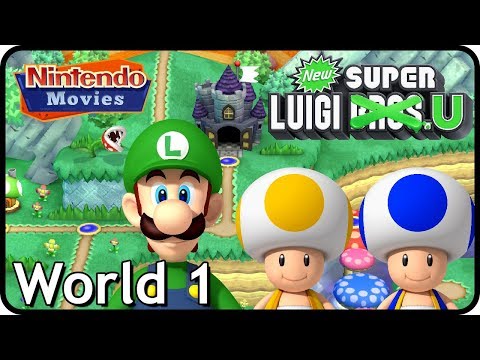 New Super Luigi U - World 1 - Acorn Plains (3 Players, 100% Walkthrough)