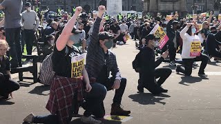 Black Lives Matter: Protesters march on London as scuffles break out in ...