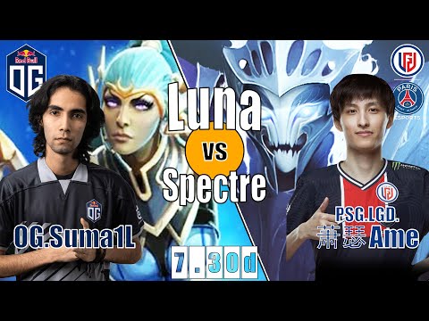 Luna Safelane | OG.SumaiL | OG VS PSG.LGD CARRY BATTLE REMATCH | 7.30d Gameplay Highlights