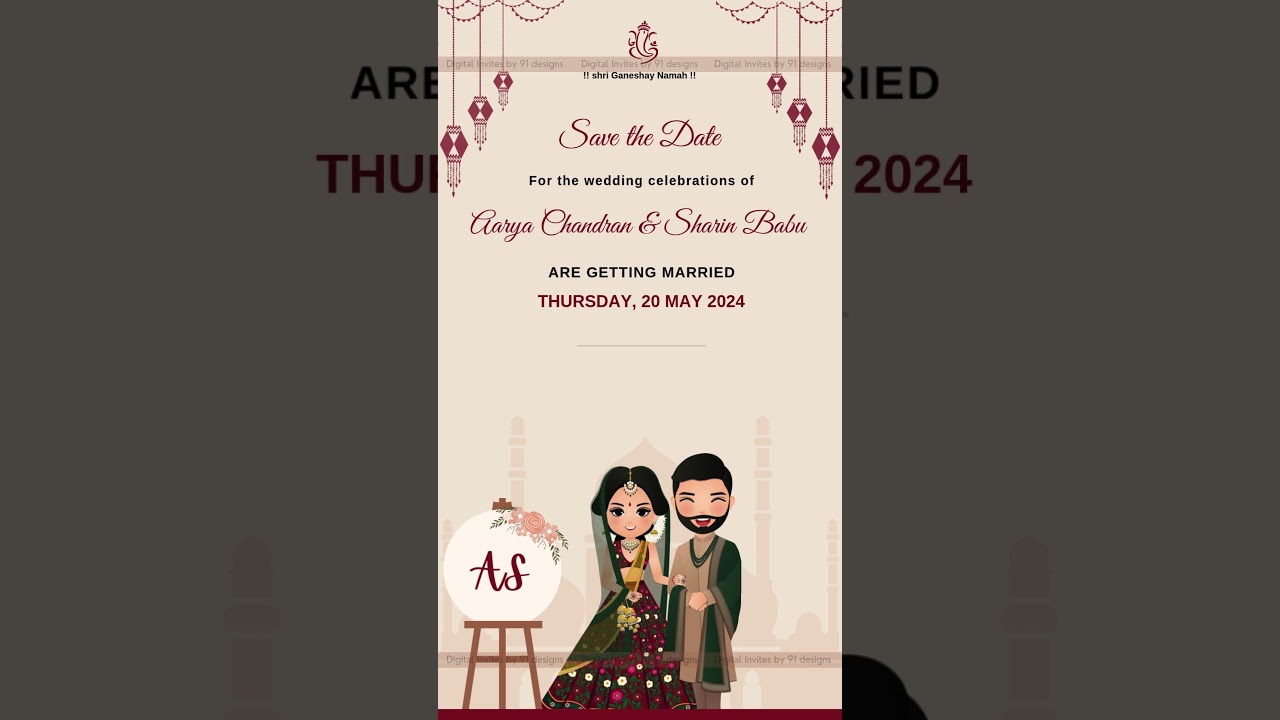 Rose Gold Save the Date Wedding Invite
