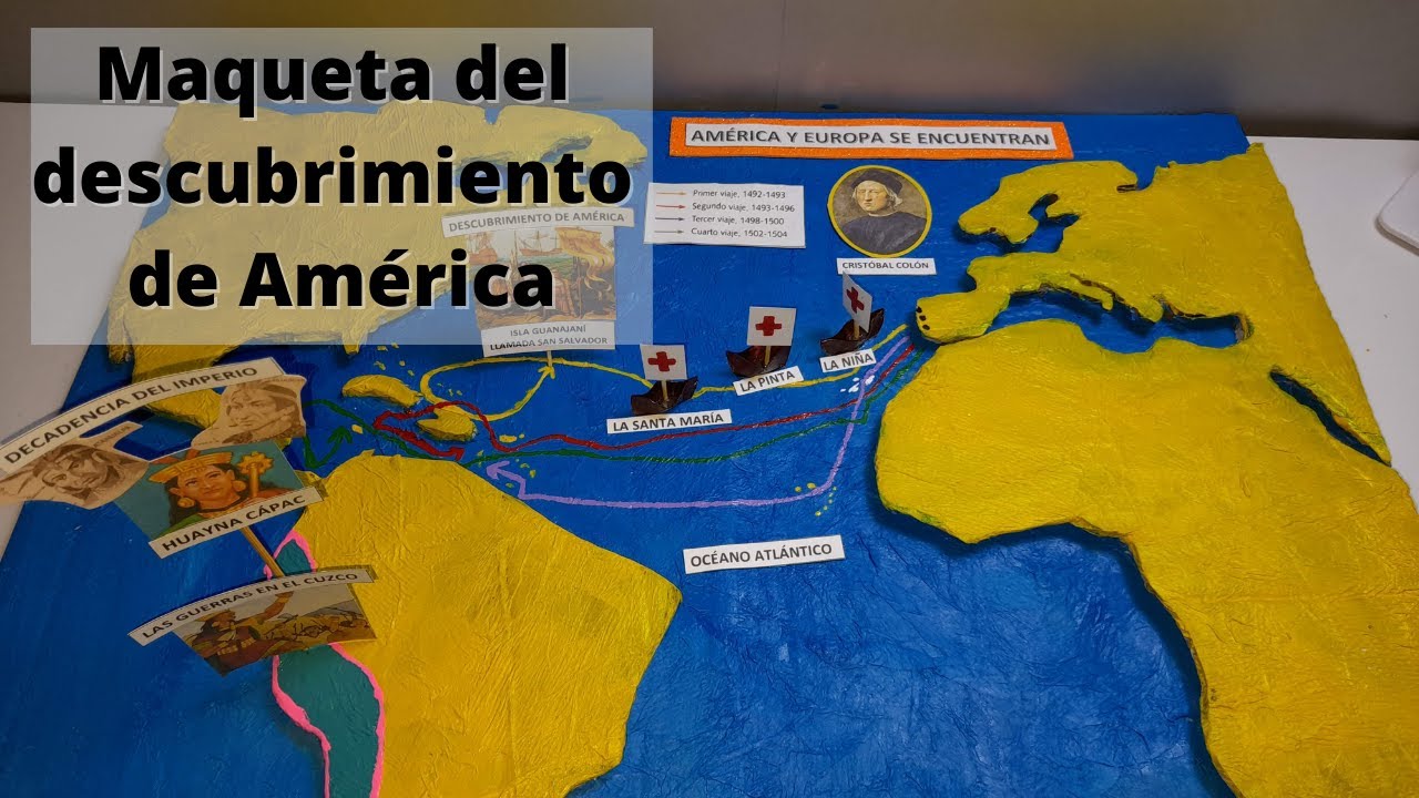 Maqueta del descubrimiento de América con pocos materiales y muy fácil de hacer + imprimibles♻🤩MVRC♻