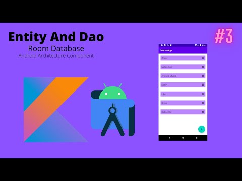 #3 Notes Taking App using Room Database | Creating Entity and Doa | Android Studio | Kotlin