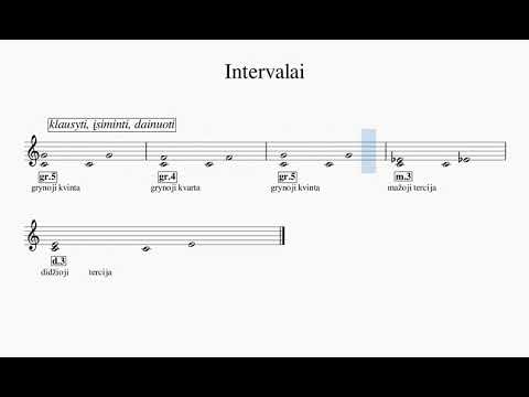 Intervalai 2, nuo tercijos iki kvintos