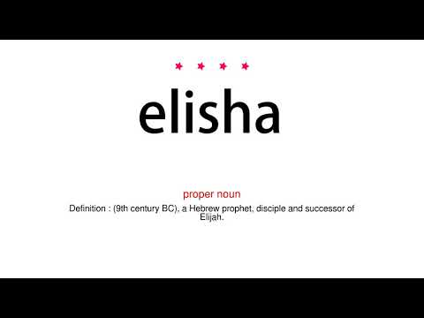 How to pronounce elisha - Vocab Today