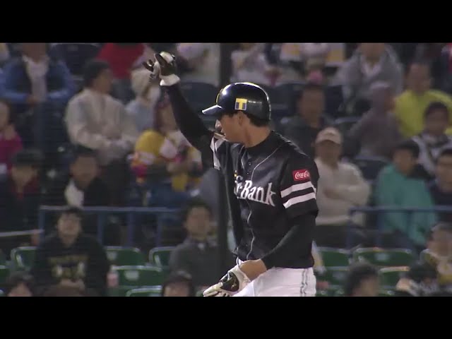 【6回表】一気に攻勢!! ホークス・福田 先制タイムリー3ベース!! 2016/4/20 M-H