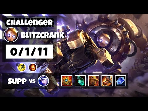 Blitzcrank Challenger Gameplay S11 Replay 11.6 Support (0/1/11) - TURKISH