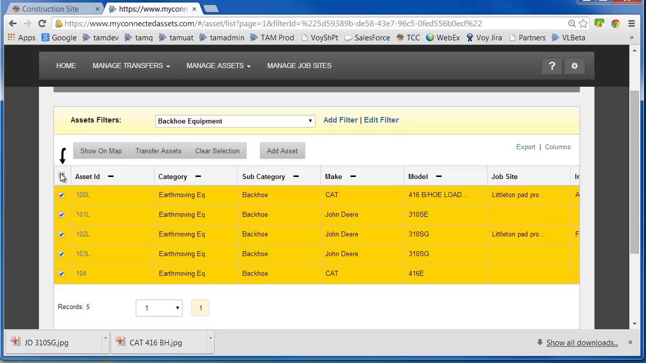 Trimble Asset Manager: Using Map Feature