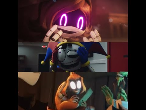 Glitch Girls Crazy laugh but it's only Uzi, Pomni & Mel