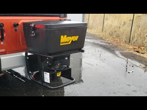 REVIEW!!! MEYER BASELINE 240 SALT SPREADER!!!! DOES IT HOLD 240LBS OF SALT??