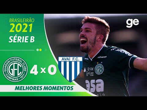 Gols e lances de Guarani x Avaí