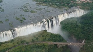 preview picture of video 'Victoria Falls (Helicopter Aerial View) - Zambia / Zimbabwe Africa'