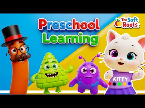 Preschool Learning activities for 3 year olds at home | Learn ABC Phonics Shapes Numbers Colors 🌈