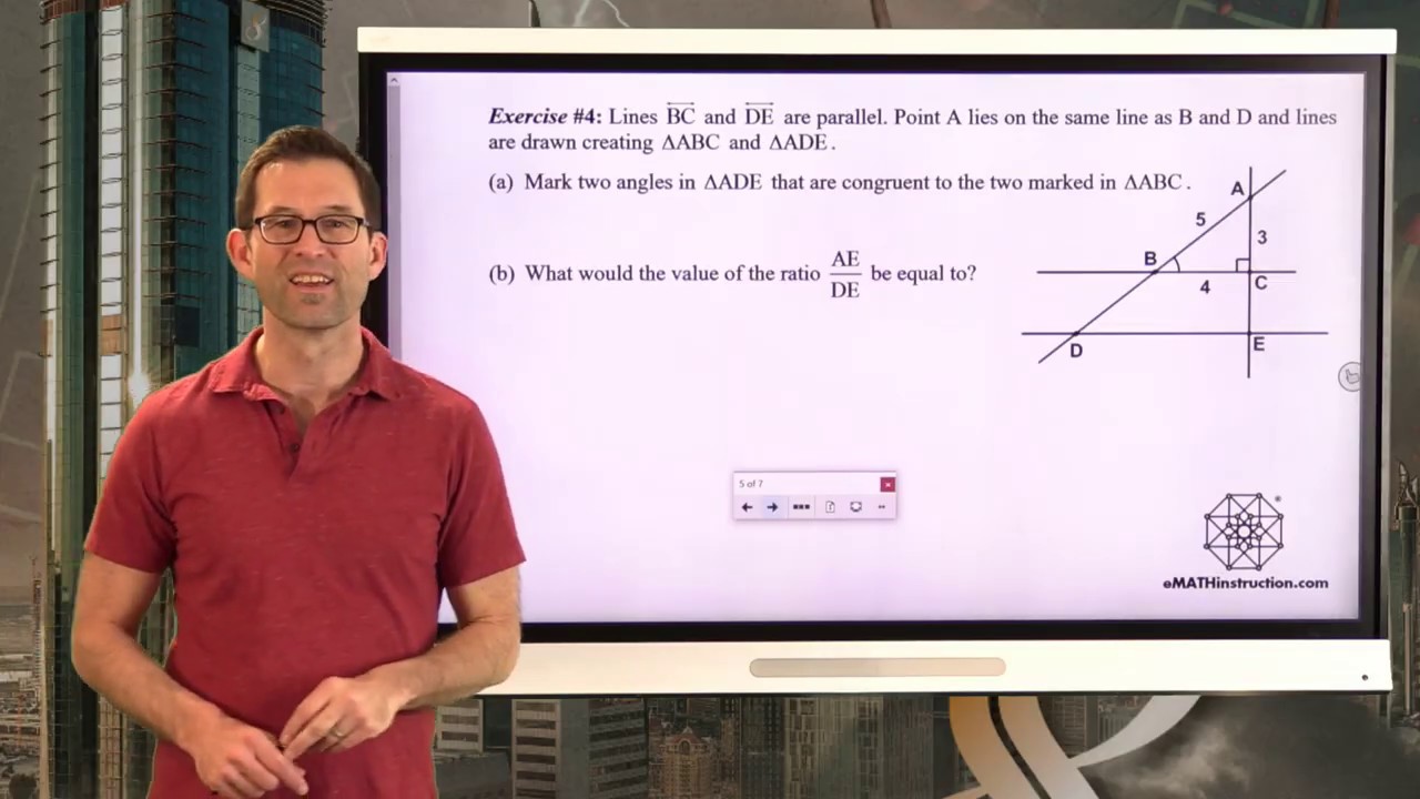 N-Gen Math 8.Unit 4.Lesson 9.Similar Triangles and Parallel Lines