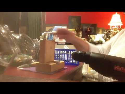 Plastic Bottle Cap Curtains part 2: How to drill a lot of bottlecaps. (Old video September, 2017)