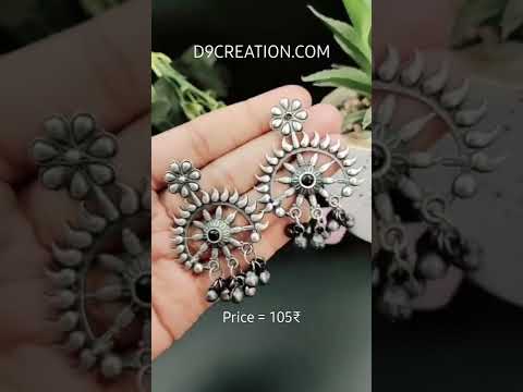 Designer peacock earcuff  oxidised silver look alike earcuff...