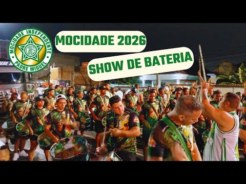 🟢 É DE ARREPIAR!! | MOCIDADE 2026: BATERIA COMPLETO NO PRIMEIRO ENSAIO DE RUA PARA O CARNAVAL 2026.