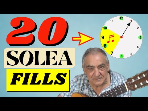Solea compas - 20 melodic fills. Flamenco guitar lesson