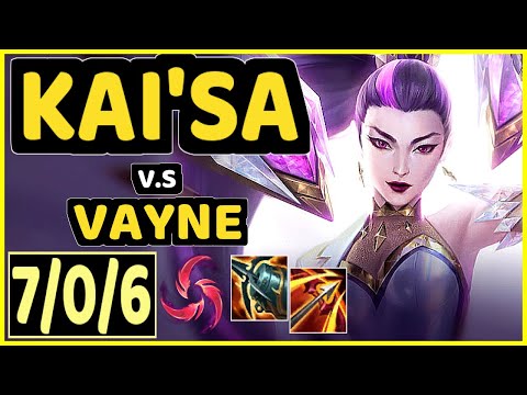 KAI'SA vs VAYNE - 7/0/6 KDA BOTTOM ADC CHALLENGER GAMEPLAY - NA