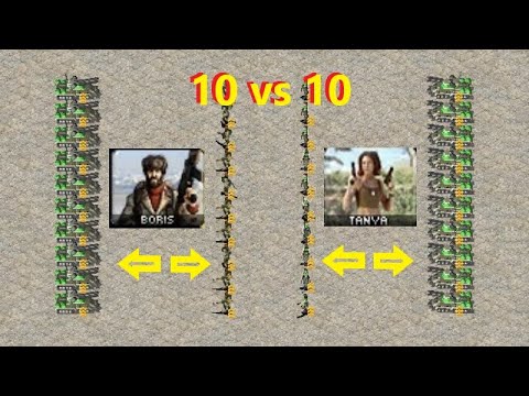 10 vs 10 - Tanya/Boris vs Apocalypse - Red Alert 2