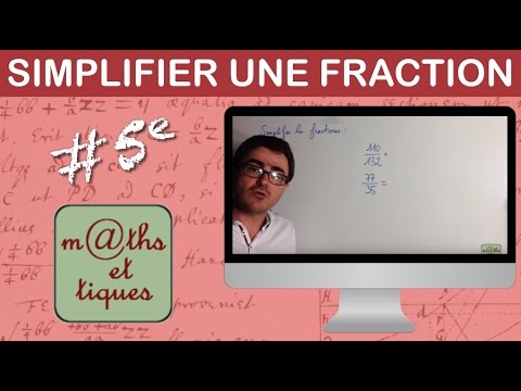 Simplifier une fraction (2) - Cinquième