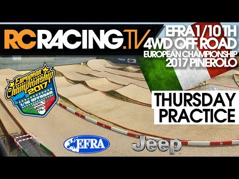EFRA 1/10th 4WD Off Road Euros 2017 - Thursday Practice - Live