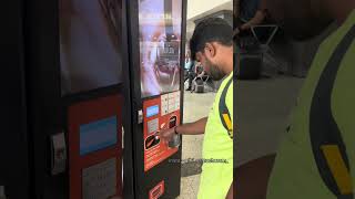 Using Vending Machine in Airport 😂 | #shorts #vendingmachine #hyderabad #airport #water #viralvideo