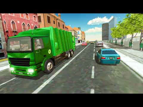 City Garbage Cleaner Truck:Trash Truck Driver Video