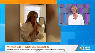 Kylie Minogue's reaction to winning Grammy Award (The Morning Show 2024)
