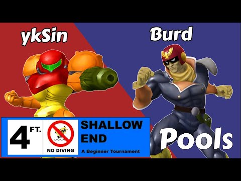 ykSin (Samus) vs Burd (Captain Falcon) | Shallow End 17 | Pools