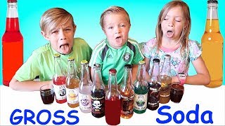 GROSS SODA CHALLENGE! KIDS DRINK BLOOD! DISGUSTING AND HILARIOUS!