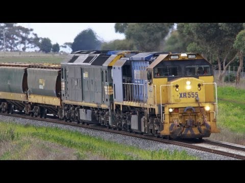 Freight Trains from Gheringhap to Geelong - Australian Trains, Victoria
