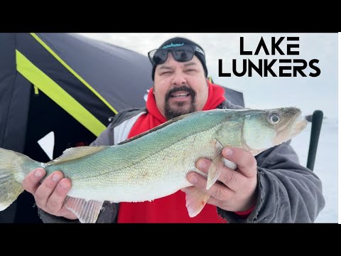 Ice fishing East side of lake Winnipeg 