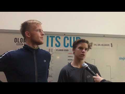 Kryštof Zapský a Matyáš Černý po prohře v 1. kole čtyřhry na ITS Cupu 2019