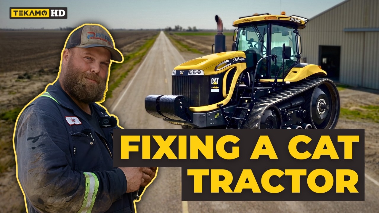 This Is What Heavy Duty Mechanics Work On! Fixing A CAT Tractor In Cali - SC96