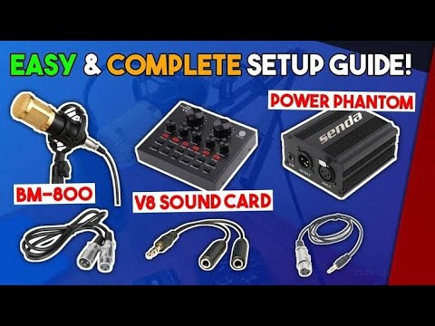 "How to Set Up BM-800 Mic with V8 Sound Card (Full Guide)"- unboxing #bm800condensermicrophone