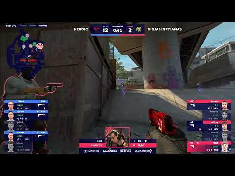 IMPRESSIVE ACE IN PISTOL ROUND BY REZ - BLAST PREMIER HEROIC vs NIP