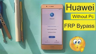 Huawei P9 Lite 7.0,7.1,8.0,8.1 frp bypass Without PC | lite vns-l21 FRP bypass google Account verify