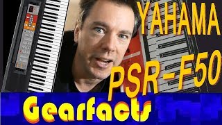 Video thumbnail for Yamaha PSR-F50 home keyboard review by Gearfacts